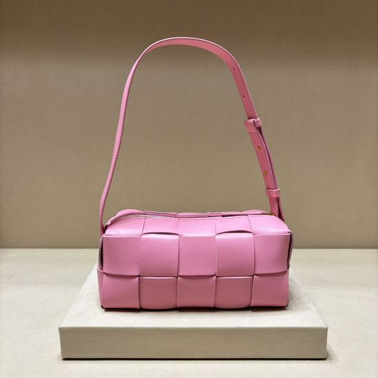 Bottega Veneta Brick Cassette Woven Lambskin Shoulder Bag 9305