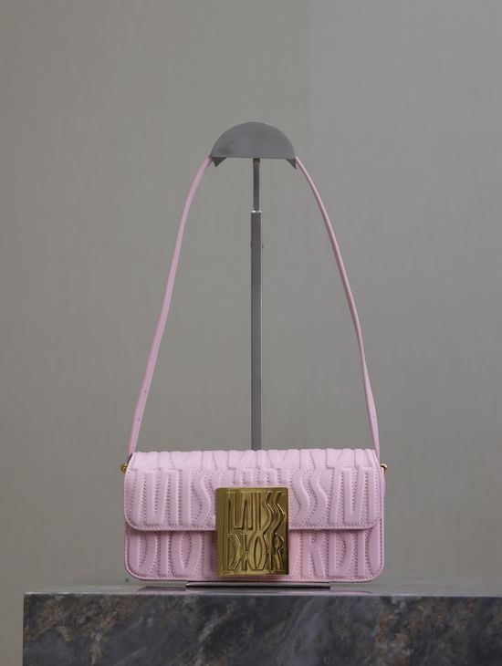Christian Dior Miss Christian Dior Pink Quilted Leather Flap Bag 2610