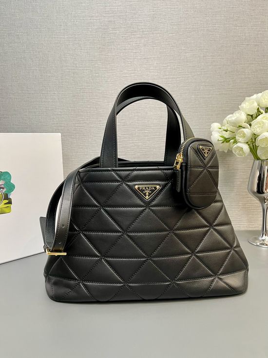 Prada Matinee Tote Bag Embossed Leather 1BG545