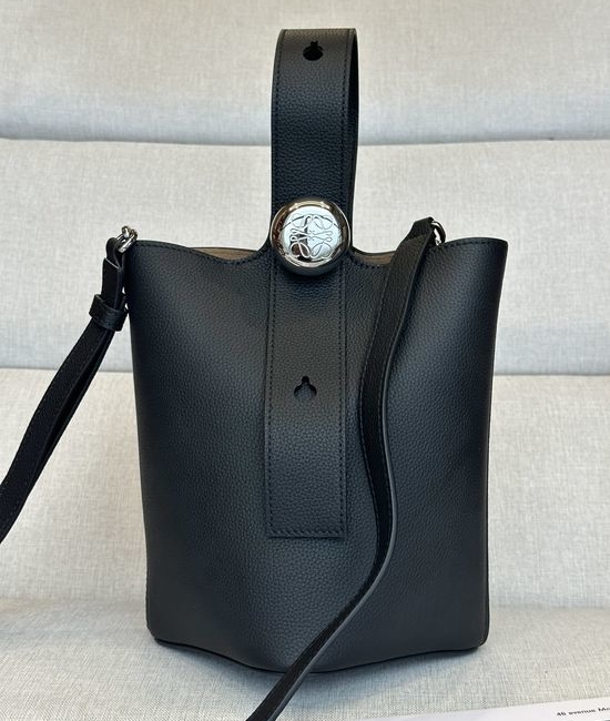 Loewe Pebble Bucket Mini Leather Handbag 332s