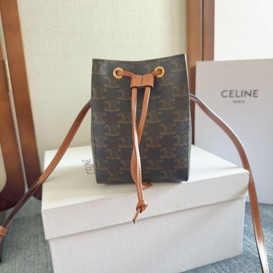 Celine Triomphe Drawstring Bucket Bag 101742