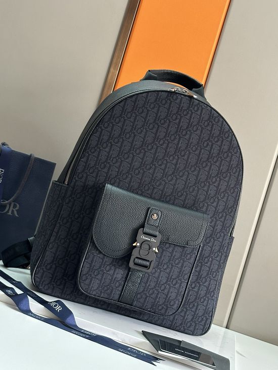 Christian Dior Saddle Zip Backpack Oblique Print 212