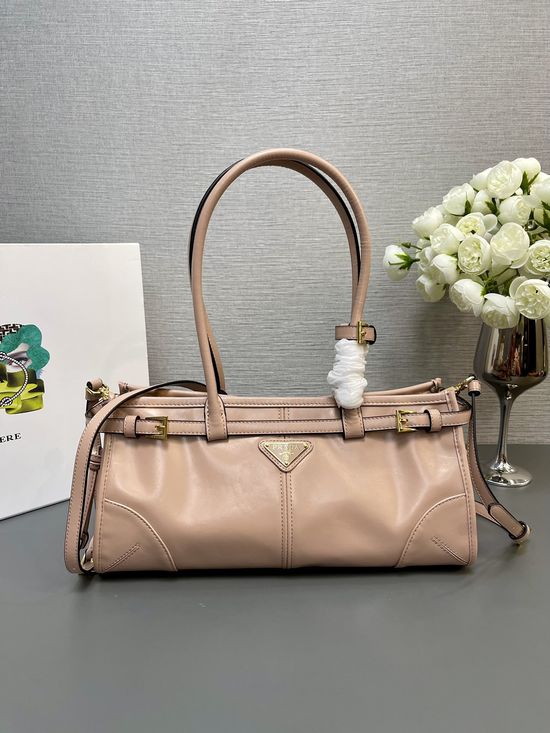Prada 1BA426 Vintage Style Oil Wax Leather Handbag