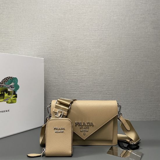 Prada Three-in-One Mini Envelope Bag with Zipper Pocket 1BP020