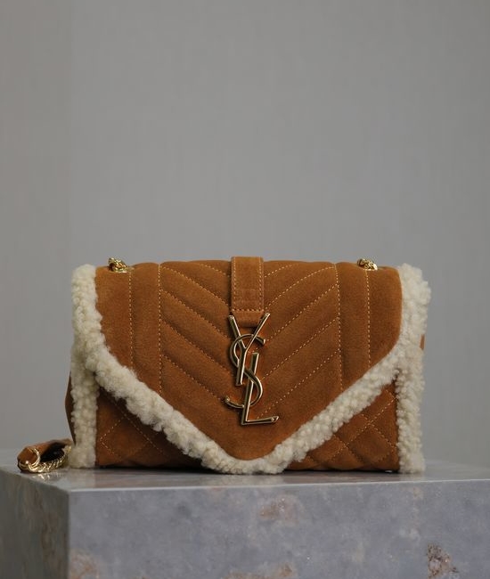 Yves Saint Laurent YSL Envelope V-stitch Lambskin Bag 526286