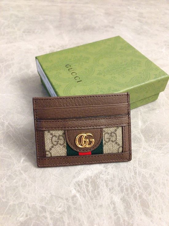 Gucci Ophidia Webbing Detail PVC Card Holder 523159