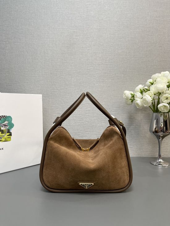 Prada Soft Grain Leather Bowling Bag 2614