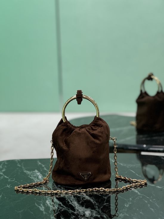 Prada Suede Mini Bucket Bag 1BC227