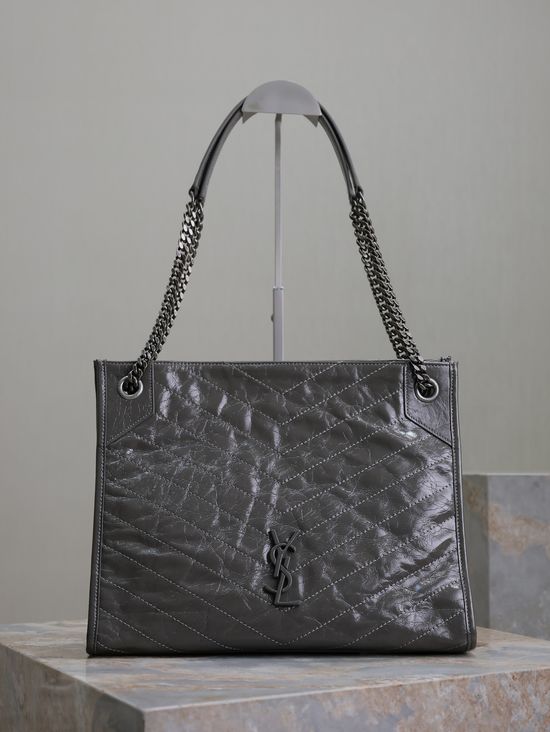 Yves Saint Laurent Niki Shopping Bag Crinkled Leather 577999