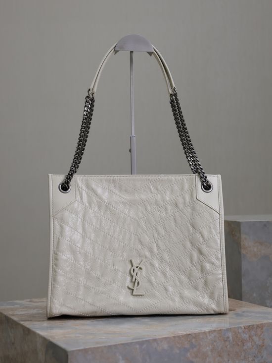 Yves Saint Laurent Niki Crinkled Leather Shopping Bag 577999