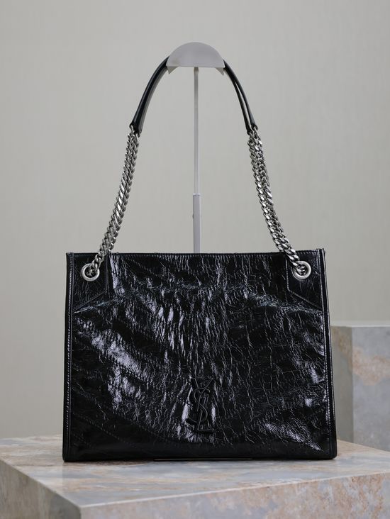 Yves Saint Laurent Niki Crinkled Leather Shopping Bag 577999