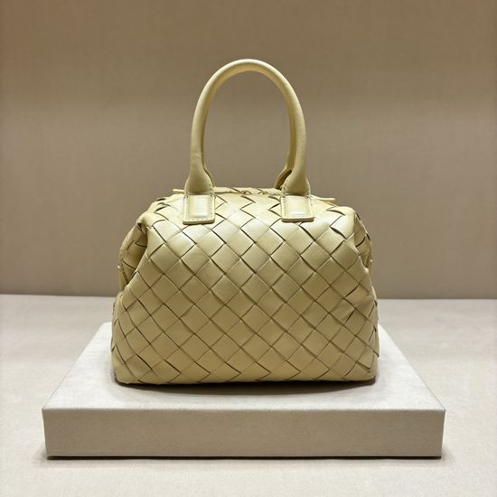 Bottega Veneta Intrecciato Woven Leather Bowling Bag 7460