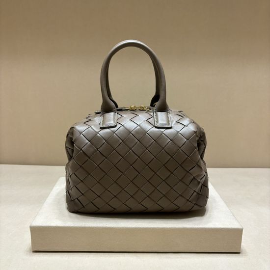 Bottega Veneta Intrecciato Woven Leather Bowling Bag 7460