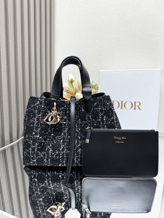 Christian Dior Toujours Handbag Canvas Leather 2821