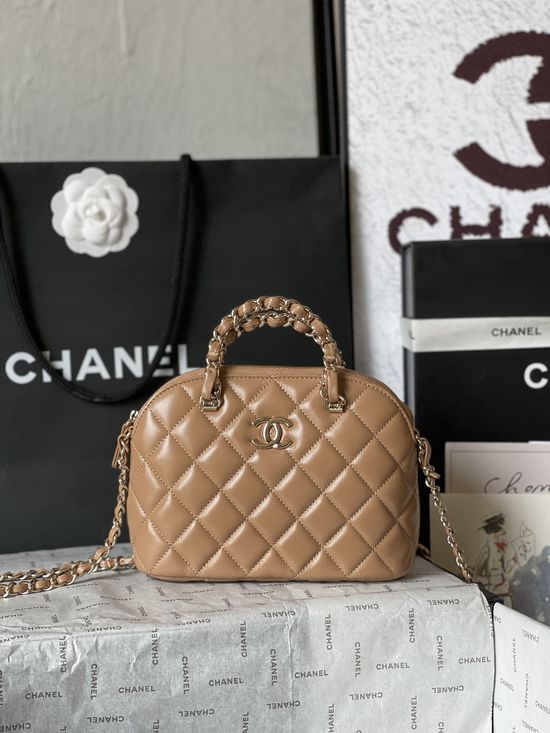 Chanel Shiny Lambskin Shell Bag AP5130