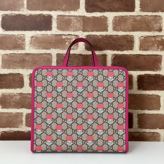Gucci Large Tote Floral Printed Fabric 605614