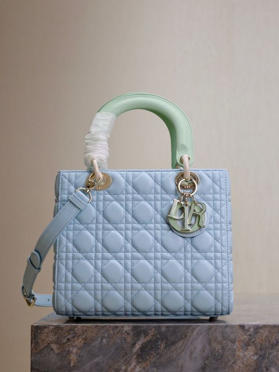 Christian Dior Lady Lambskin Quilted Handbag 0565