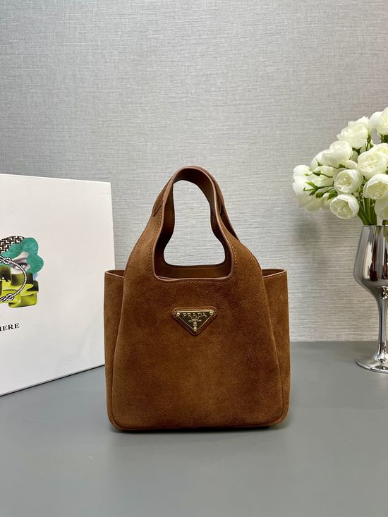 Prada Mini Panier Suede Handbag 1BA349