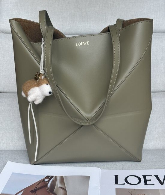 Loewe Puzzle Fold Tote Eucalyptus Green 1762