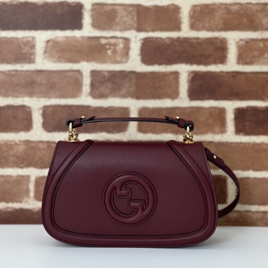 Gucci Leather Tote Bag Burgundy 815714