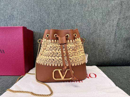 Valentino Mini Calfskin Bucket Bag 1188