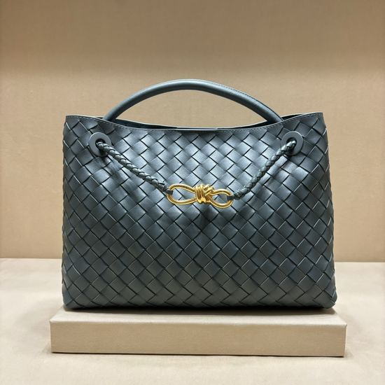 Bottega Veneta Andiamo Woven Lambskin Handbag 8463