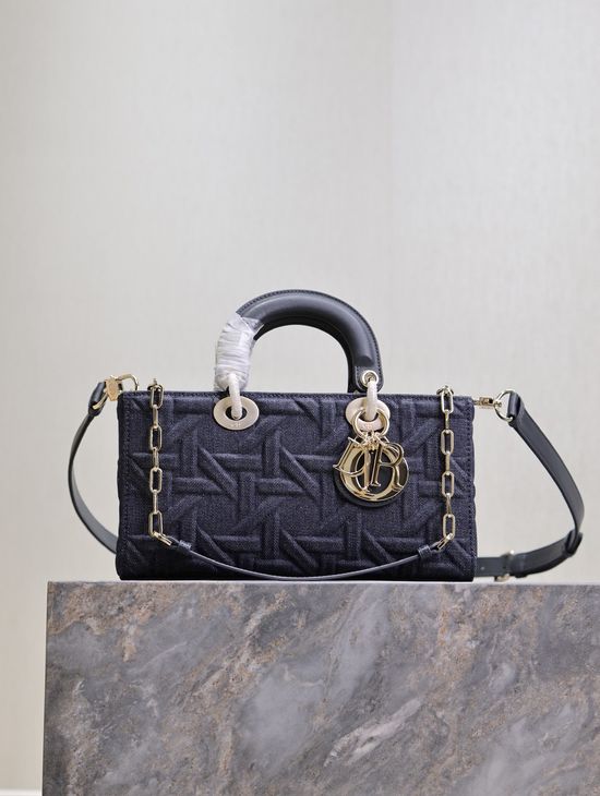 Christian Dior Lady D-Joy Denim Handbag 0613