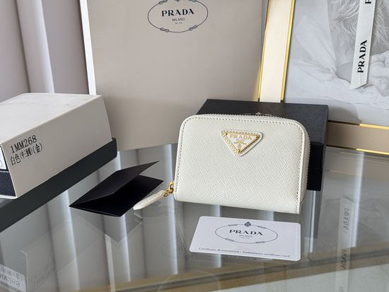 Prada Saffiano Leather Zip Card Holder 1MM268