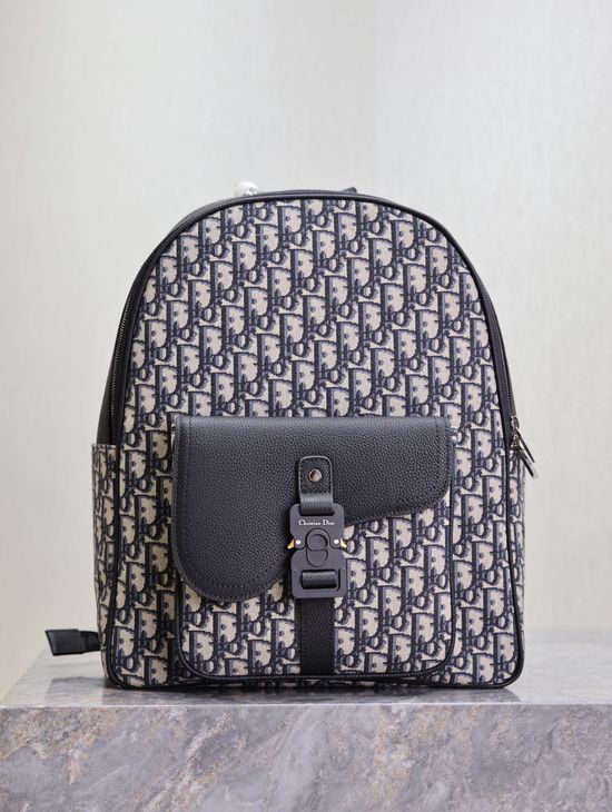 Christian Dior Saddle Zip Blue Backpack 212