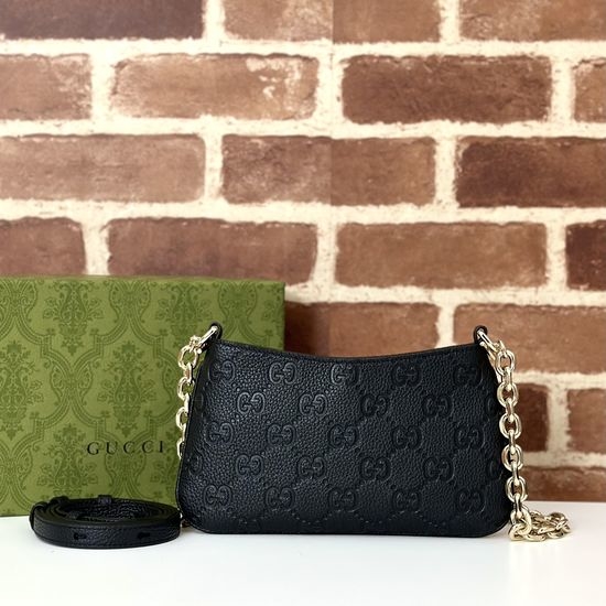 Gucci GG Marmont Black Lichee Bag 815278