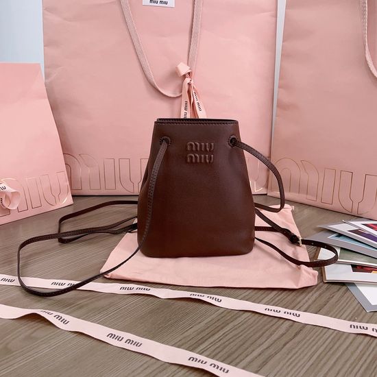 Miu Miu Mini Lambskin Bucket Bag 5NF460