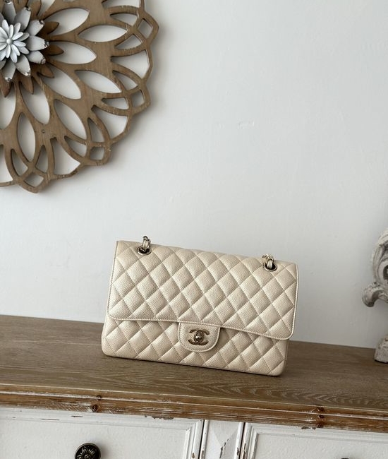 Chanel Classic Flap Pearl Apricot Bag 1112