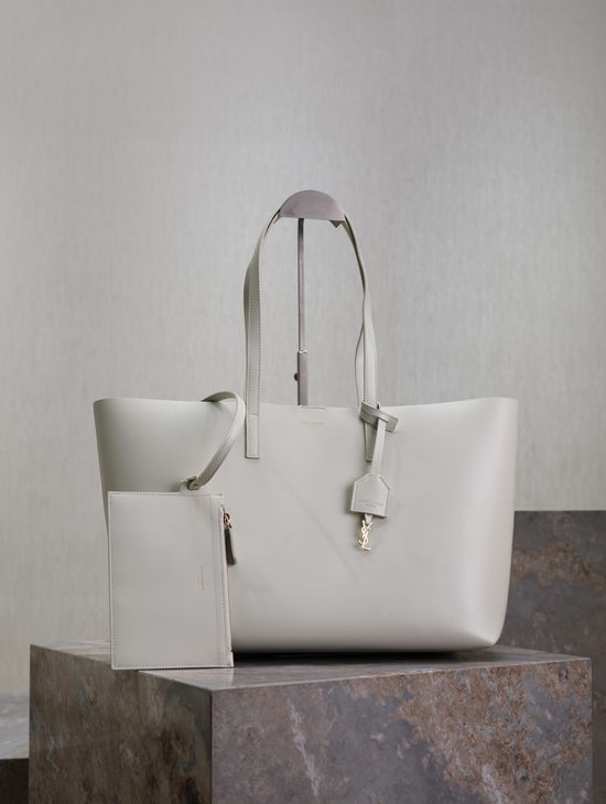 Yves Saint Laurent Shopping Tote Leather Large Capacity Bag 394195