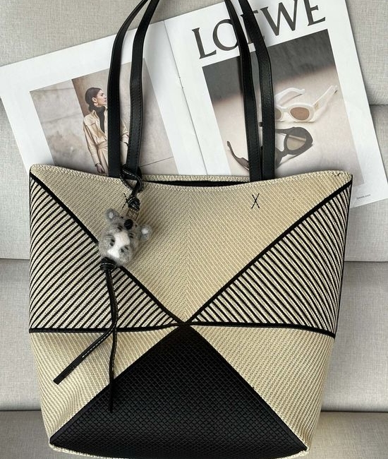 Loewe Puzzle Fold Cotton Jacquard Handbag 1762C