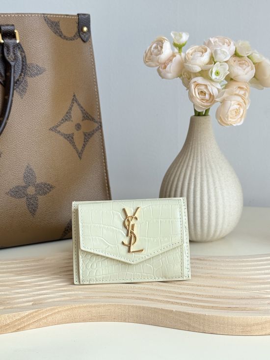 Yves Saint Laurent Card Holder Crocodile Leather 582305