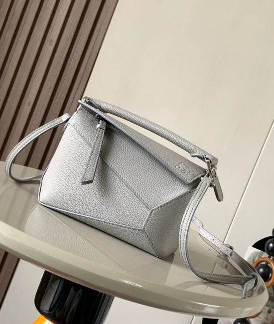 Loewe Puzzle Mini Leather Handbag 8003 Gray