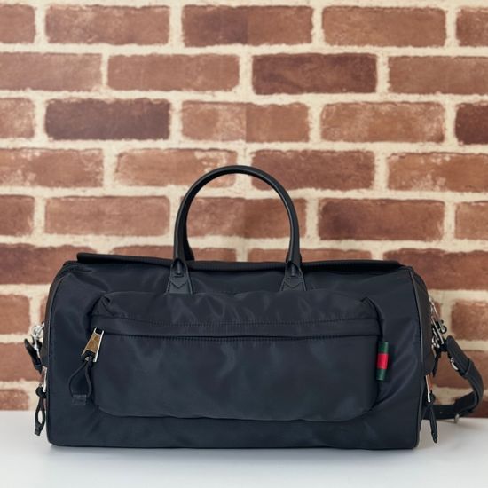 Gucci Large Bag Premium Leather Black Fabric 800185