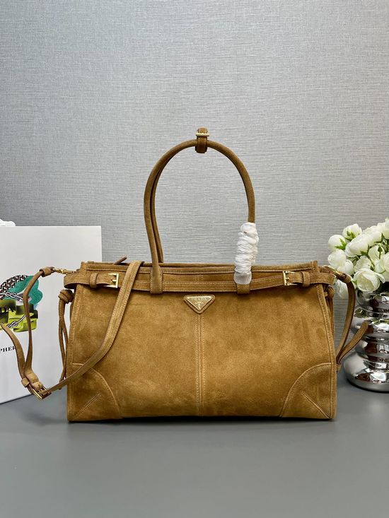 Prada Vintage Textured Leather Tote Bag 1BA433