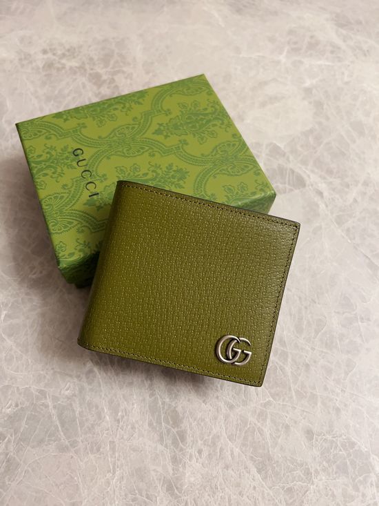 Gucci GG Marmont Green Short Wallet 428726