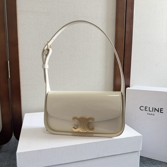 Celine TERENCE Mirror White Elegant Handbag 118313