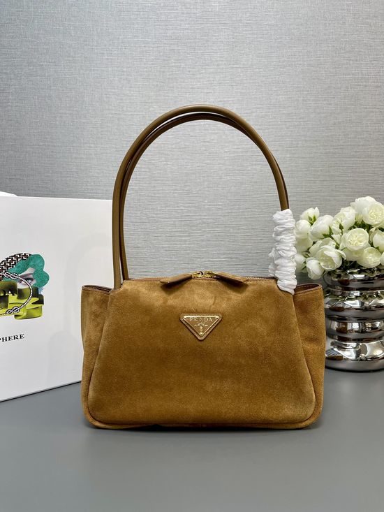 Prada Matte Leather Shoulder Tote 1BA444