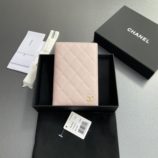 Chanel Quilted Leather Passport Holder 80385