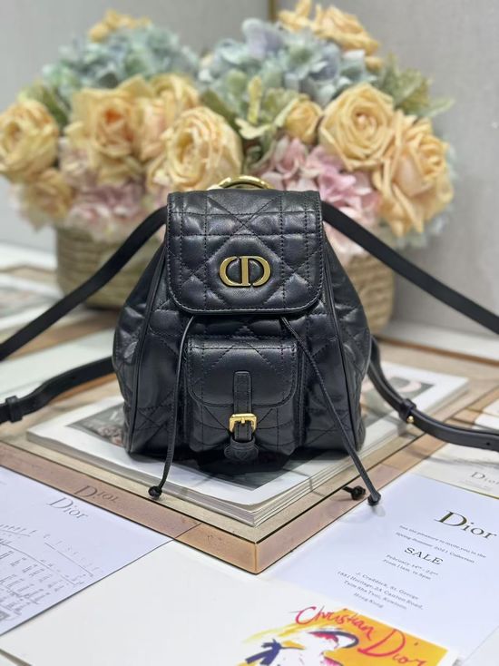 Christian Dior Caro Small Black Backpack 6302