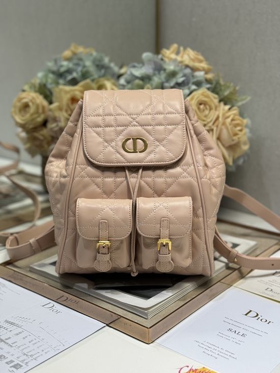 Christian Dior Caro Pink Medium Backpack 6301