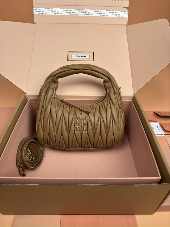 Miu Miu Wander Matelasse Lambskin Hobo Bag 5BC125