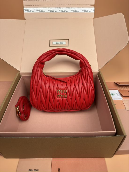 Miu Miu Wander Matelasse Lambskin Hobo Bag 5BC125