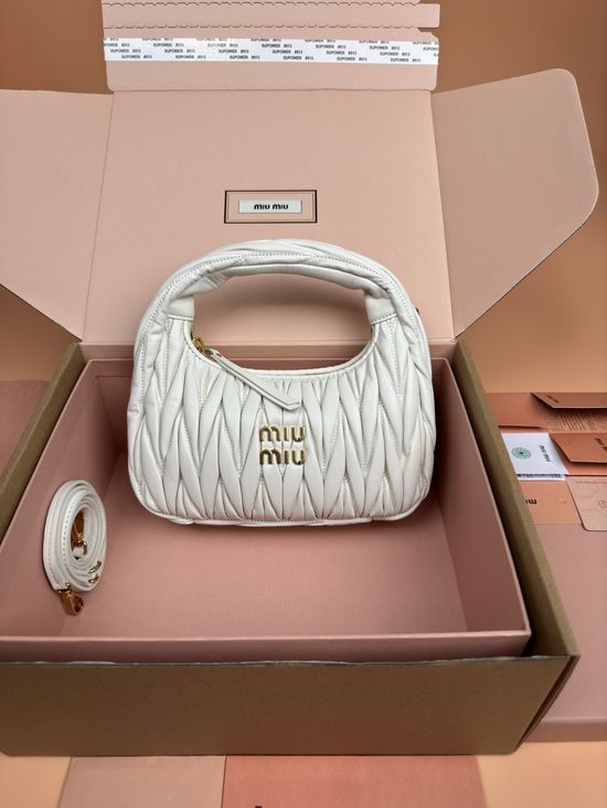 Miu Miu Wander Matelasse Lambskin Hobo Bag 5BC125