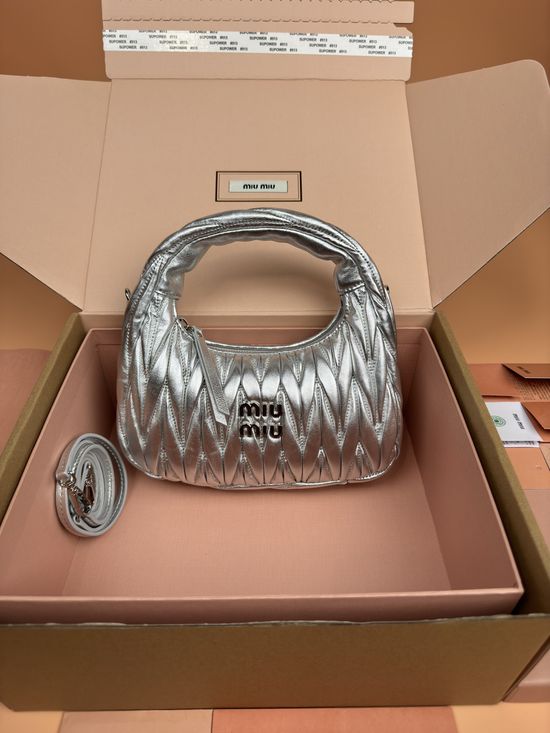 Miu Miu Wander Matelasse Lambskin Hobo Bag 5BC125