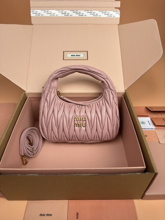Miu Miu Wander Matelasse Hobo Bag 5BC125