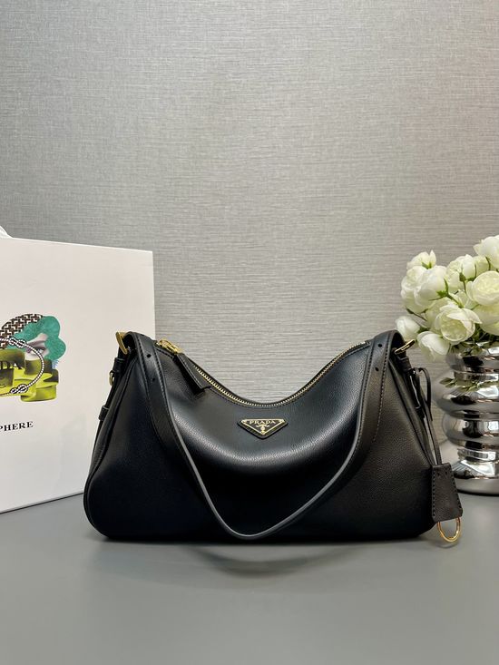 Prada Aimee Hobo Leather Shoulder Bag 1BC229